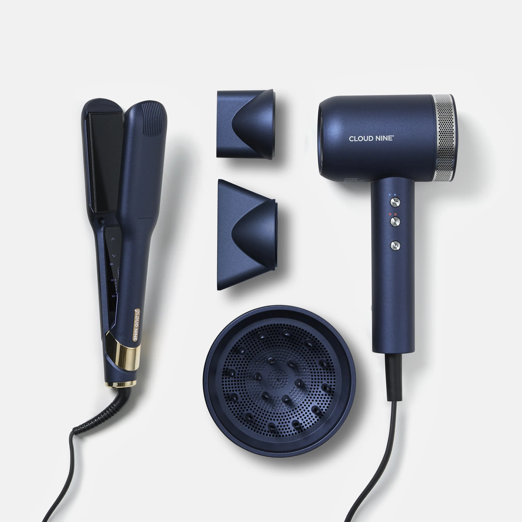 The Midnight Blue Wide Iron & Airshot Pro Styling Set